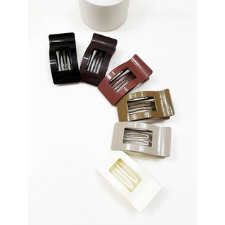 Neutral Tone of Rectangle Flat Hair Claw Clip