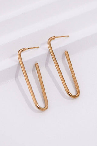 Dip Hoop Earrings | 18K Gold Plated Waterproof Stainless Steel