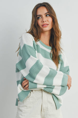 Violet Striped Sweater