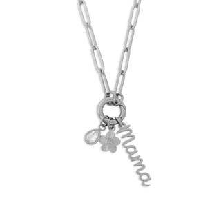 Mama Charm Holder Necklace Gift Set | 18K Gold Stainless Steel