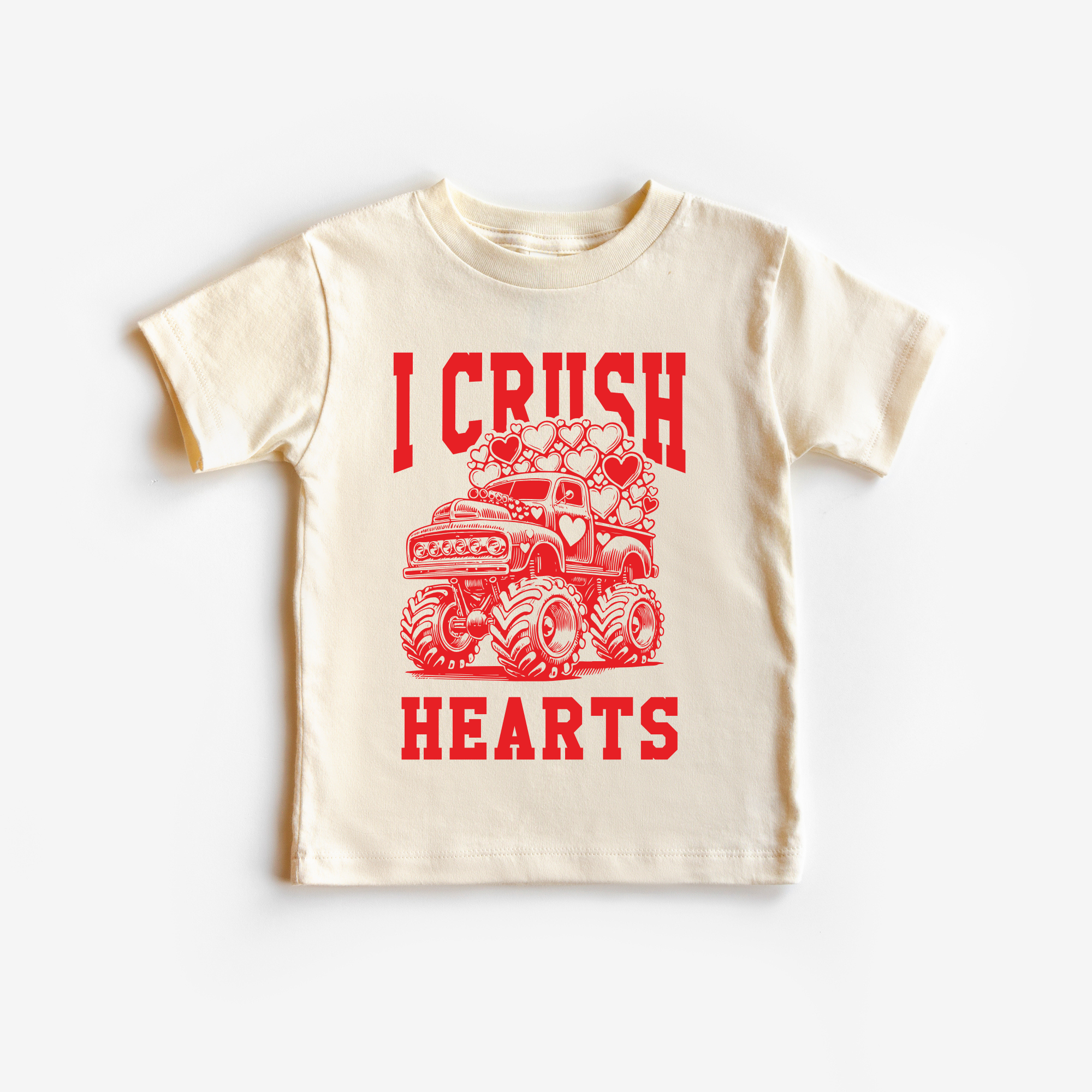 I Crush Hearts Monster Truck Tee | Ivory