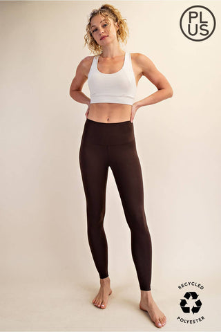 Plus Size Two Line Yoga Stitch Full Length Leggings | Multiple Colors