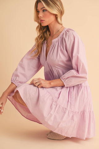 Jenay Tiered Dress | Lilac