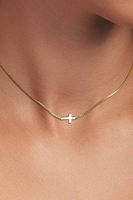 18K Stainless Steel Cross Necklace