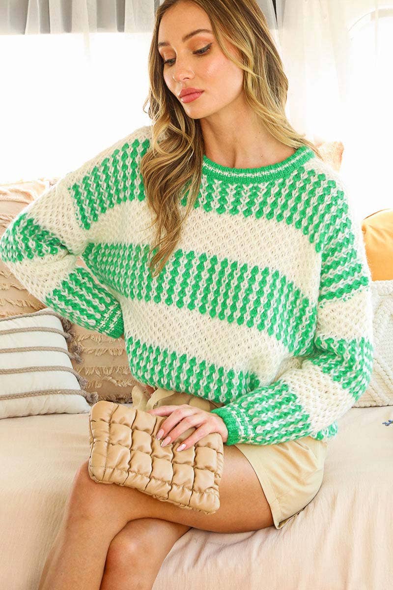Camila Colorblock Sweater | Pink
