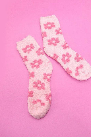 Fleece Plush Daisy Fuzzy Socks