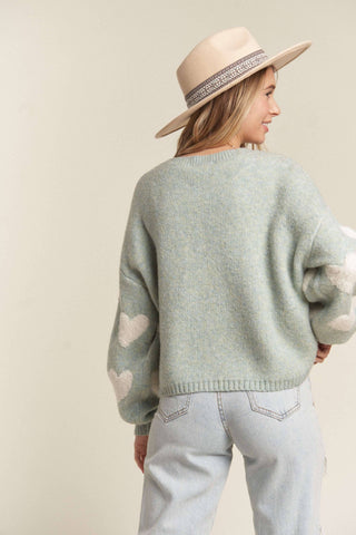 Lovely Heart Lilac Sweater | Plus Size