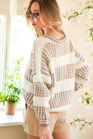 Camila Colorblock Sweater | Pink