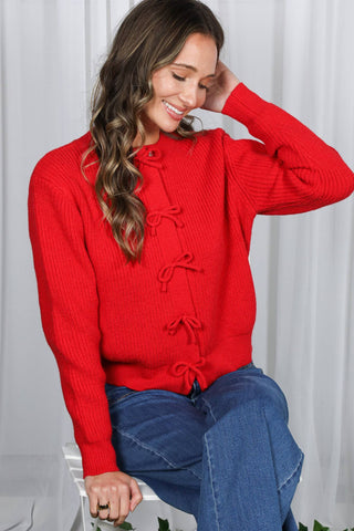 Hattie Bow Snap Cardigan | Black