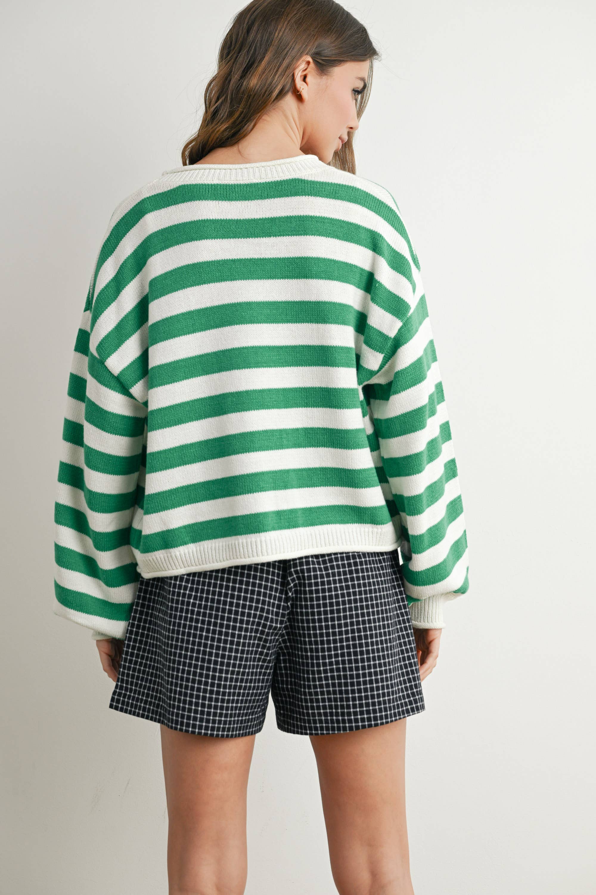 Bella Striped Sweater | Red