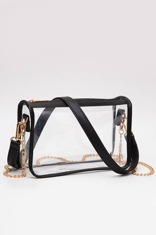 Clear Rectangle Stadium Concert Crossbody Bag | Multiple Color Options