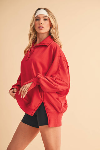 Tamika Henley Sweatshirt | Multiple Colors