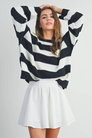 Violet Striped Sweater