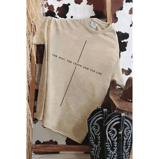 The Way, The Truth + The Life Mineral Graphic Tee | Mineral Beige