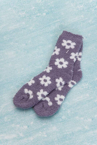 Fleece Plush Daisy Fuzzy Socks