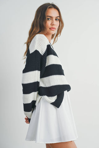 Violet Striped Sweater