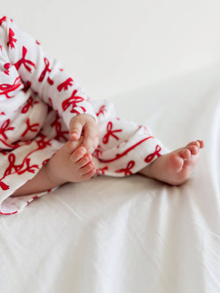 Red Bows Organic Pointelle Lounge Set