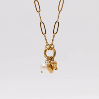 Bow Charm Holder Necklace Gift Set | 18K Gold Stainless Steel