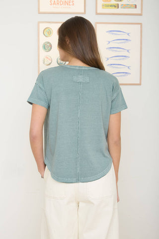 Reilly Exposed Seam Knit Top | Brown