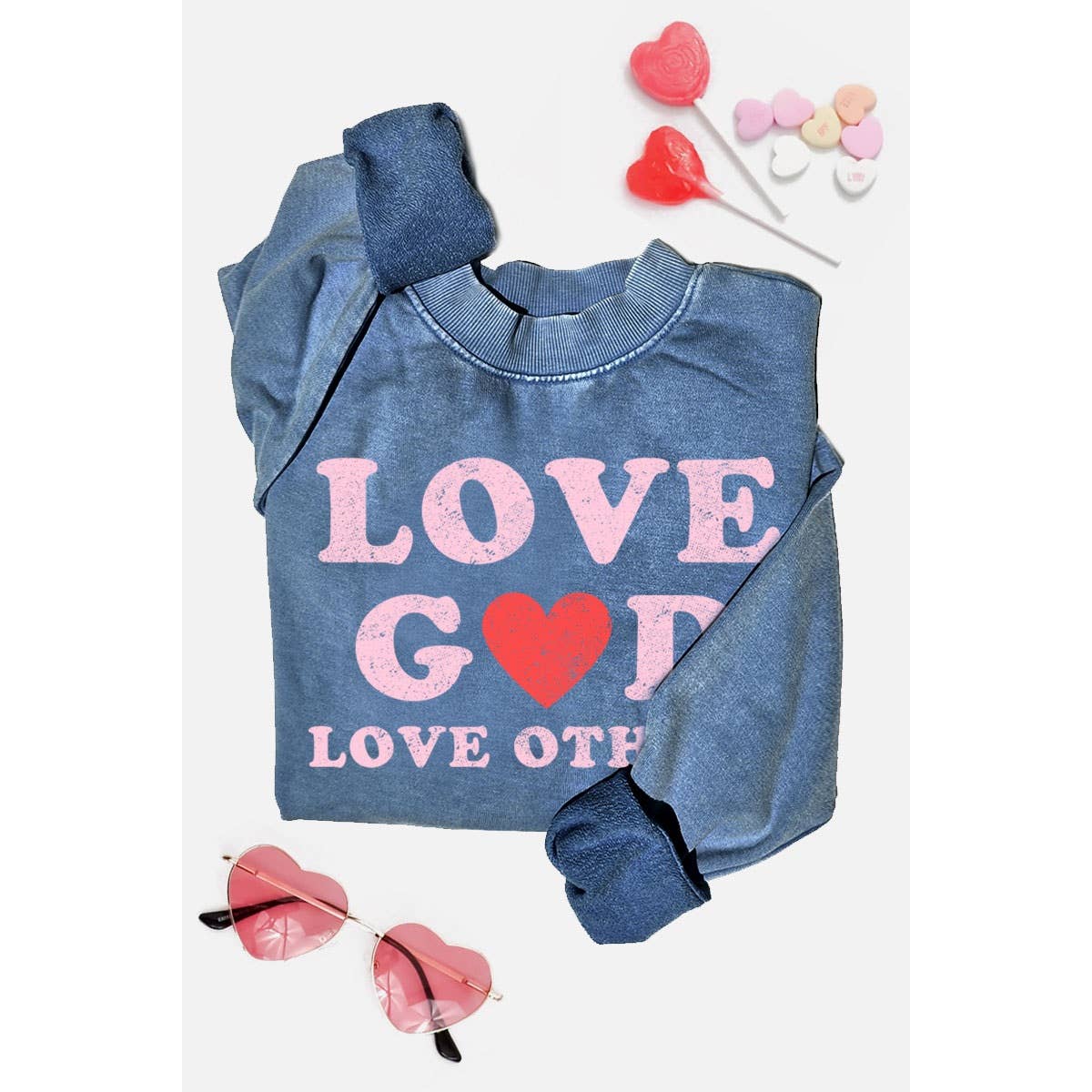 Love God Love Others Mineral Sweatshirt | Chocolate
