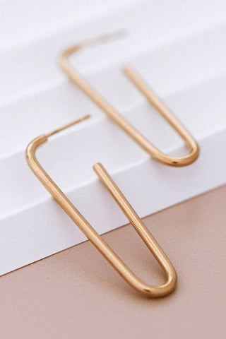 Dip Hoop Earrings | 18K Gold Plated Waterproof Stainless Steel