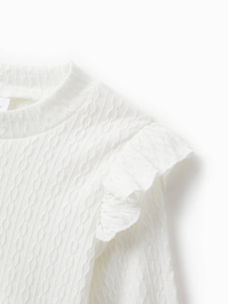 Palmer Ruffled Textured Tee & Belted Skirt