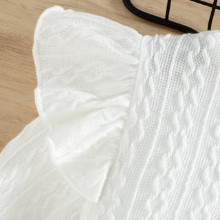 Palmer Ruffled Textured Tee & Belted Skirt