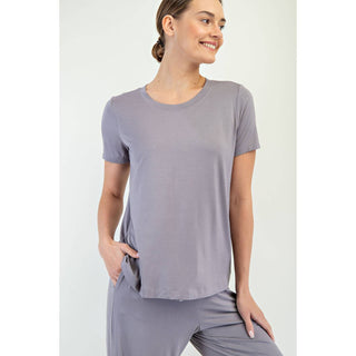 Viscose Modal Short Sleeve Top | Multiple Colors