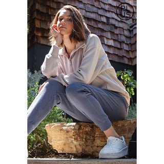 Plus Size Modal Scuba Quarter Zip Pullover | Multiple Colors