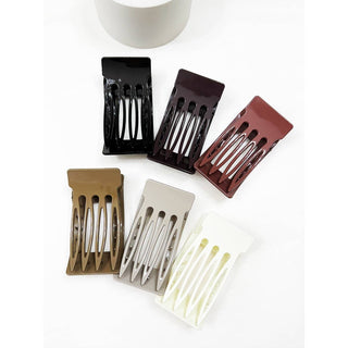 Neutral Tone of Rectangle Flat Hair Claw Clip