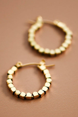 Disc Hoop Earrings | 18K Gold PVD Plated Waterproof Stainless Steel