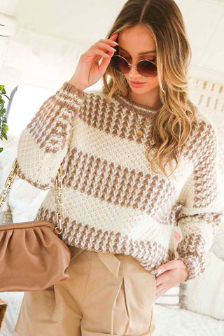 Camila Colorblock Sweater | Pink