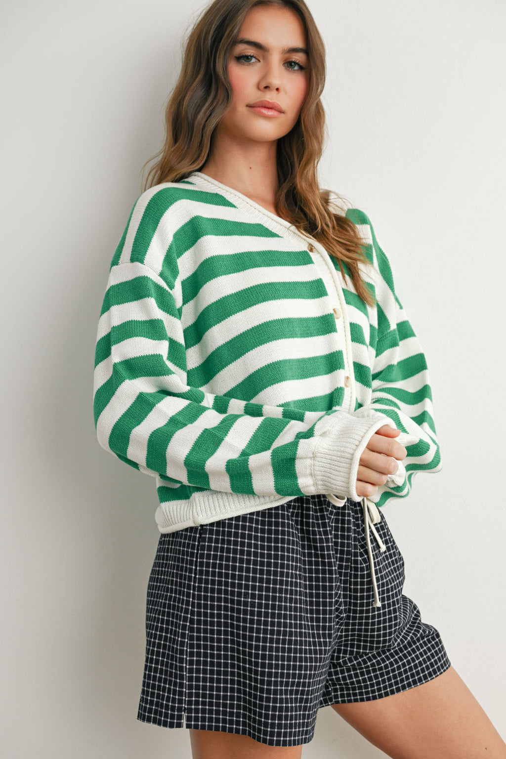 Bella Striped Sweater | Red