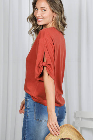 Tully Tie Sleeve Top | Blush