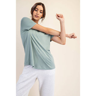 Viscose Modal Short Sleeve Top | Multiple Colors