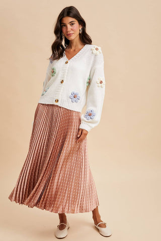 Darling Floral Cardigan | Taupe