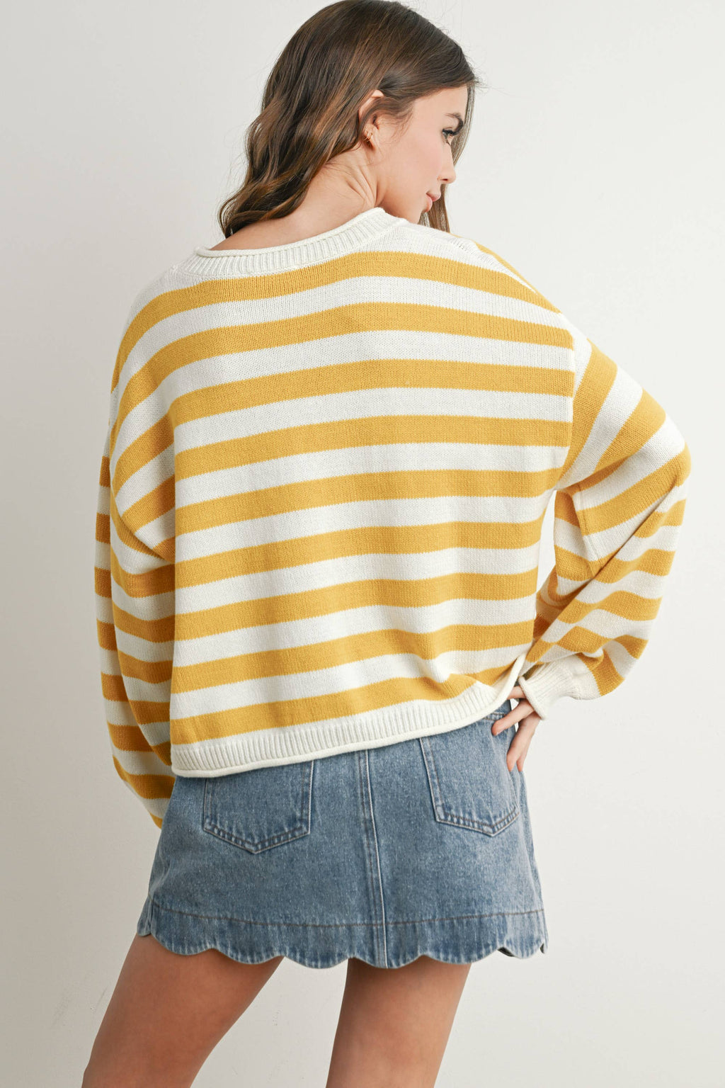 Bella Striped Sweater | Red