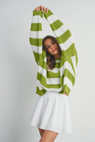 Violet Striped Sweater