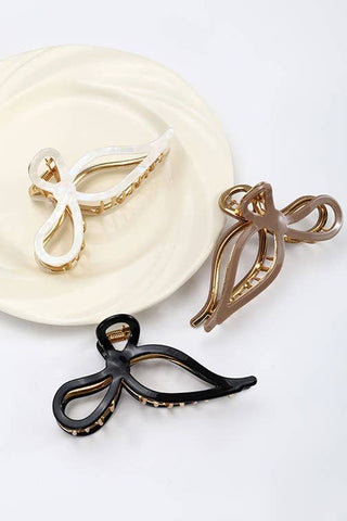 Jumbo Cellulose Bow Hair Claw Clip