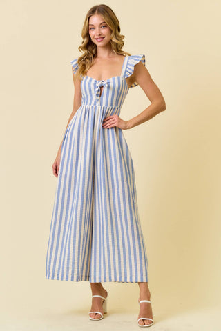 Stella Wide Leg Culotte Jumpsuit | Beige