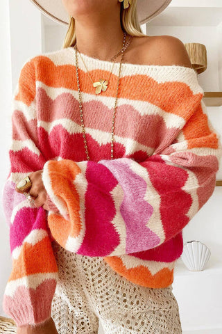 Rosey Wave Sweater