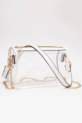 Clear Rectangle Stadium Concert Crossbody Bag | Multiple Color Options