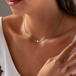 18K Stainless Steel Cross Necklace