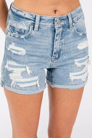 Lauren High Rise Patched Shorts