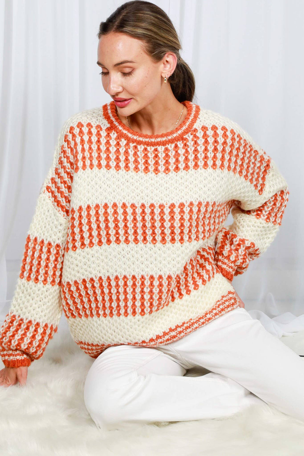 Camila Colorblock Sweater | Pink