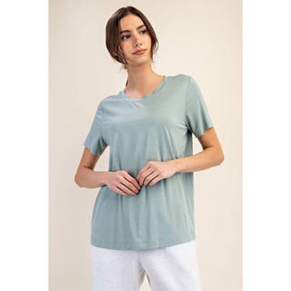 Viscose Modal Short Sleeve Top | Multiple Colors