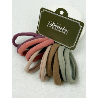 Dusty Color Shades Multicolor Elastic Hair Tie Set