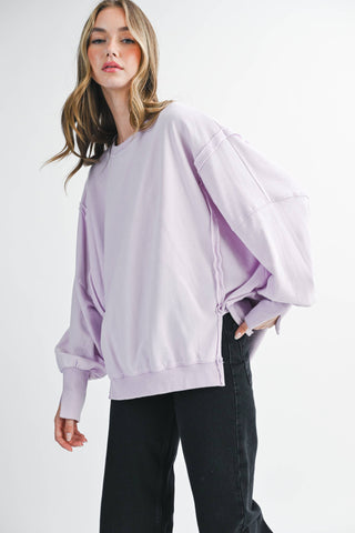 Oversized Seam Detail Pullover | Lilac