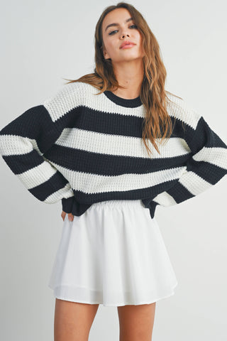 Violet Striped Sweater
