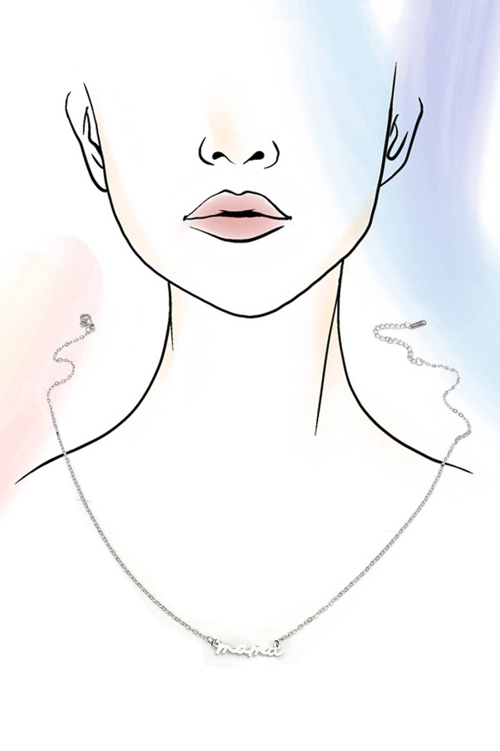 18K Stainless Steel Mama Necklace | Assorted Metal Options